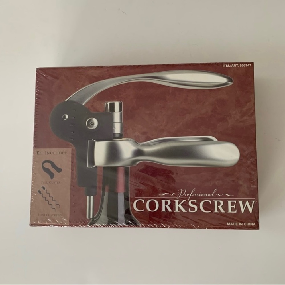 🆕 Professional corkscrew rabbit ears kit with foil cutter
